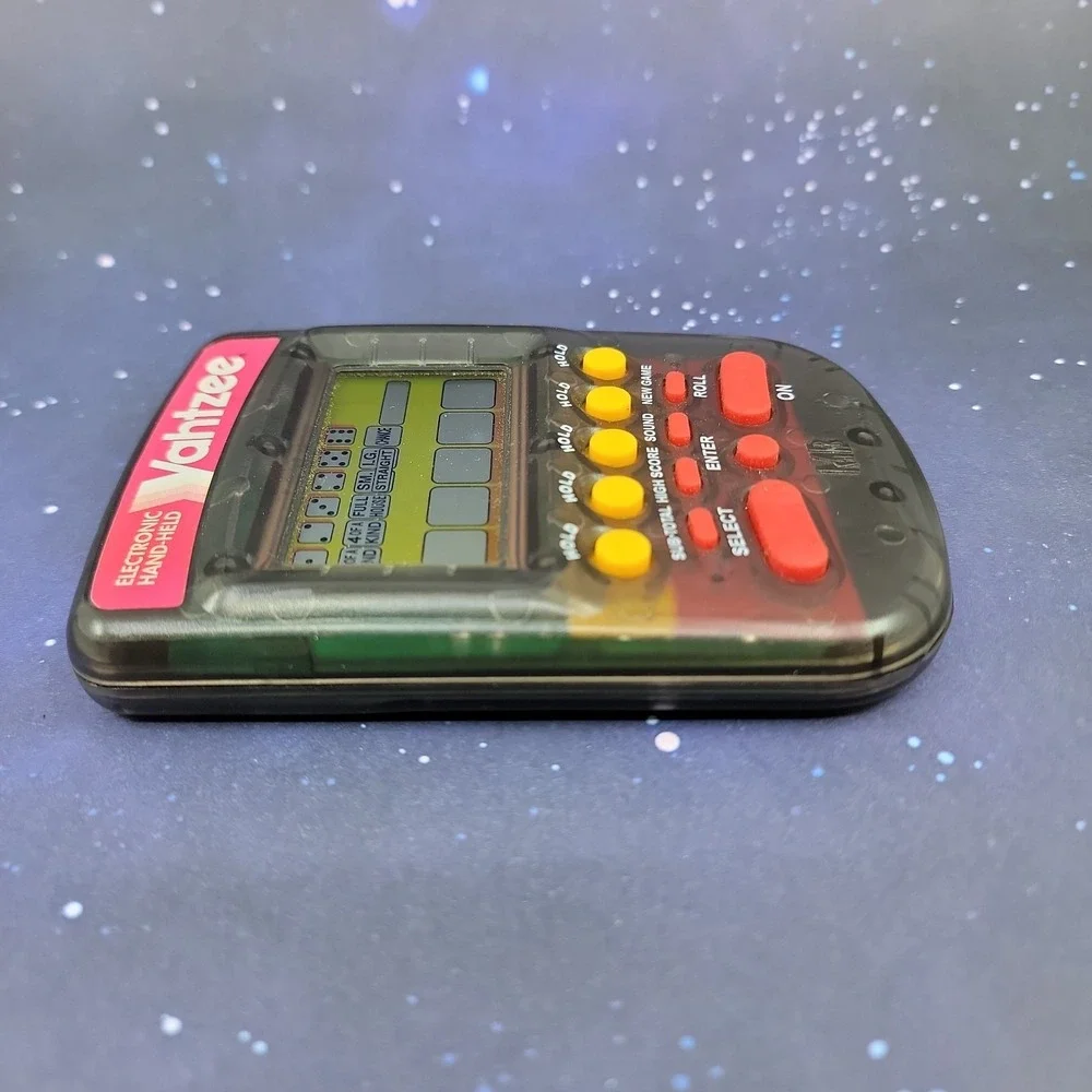 1995 Electronic Handheld Yahtzee Game - Tested 4511 Clear Milton Bradley
